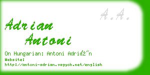 adrian antoni business card